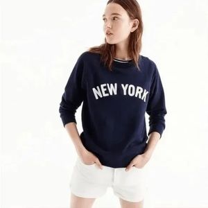 J.Crew Navy Embroidered New York Logo Pull-over Navy | XS FREE SHIPPING
